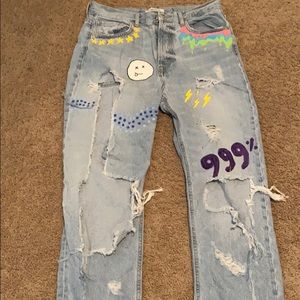 Painted jeans